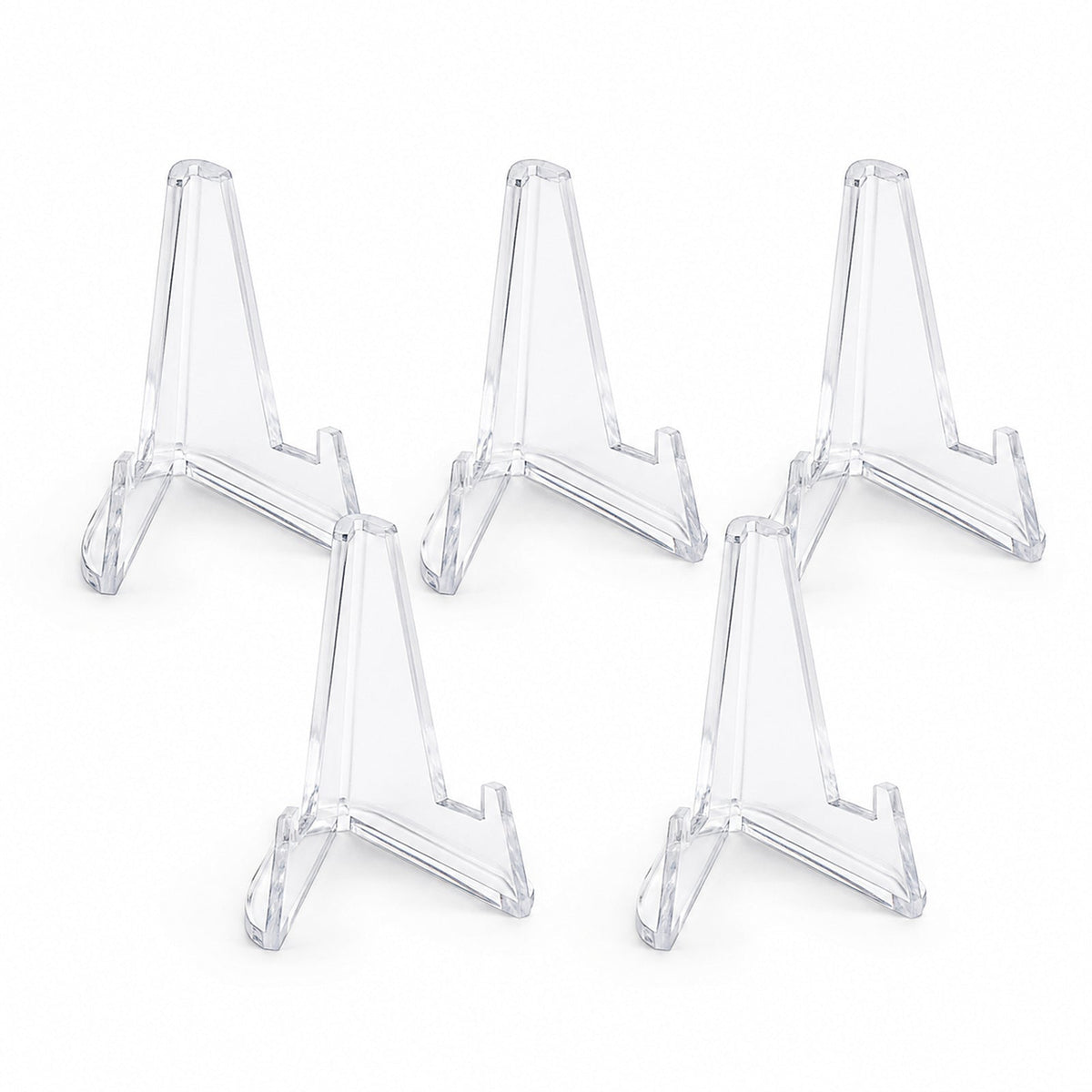 Clear Acrylic Trading Card Display Stands – 5 Pack
